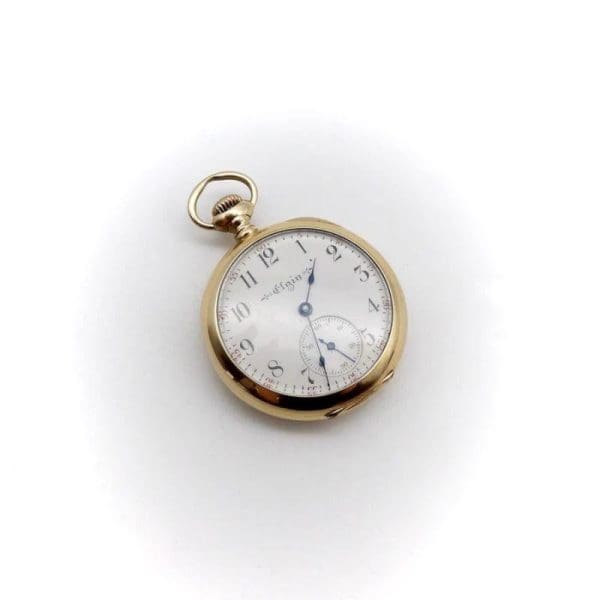 14K Gold Edwardian Elgin Ladies Pocket Watch 1904 2