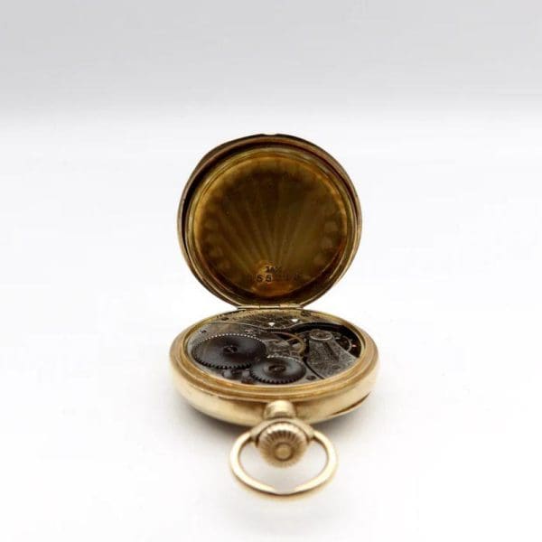 14K Gold Edwardian Elgin Ladies Pocket Watch 1904 4