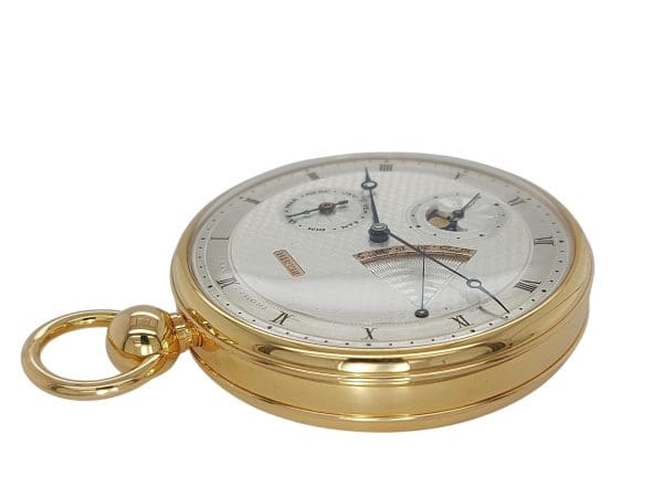 18kt Rose Zenith Open Face Pocket Watch Thomas Engel No° 9 with Box Papers 3