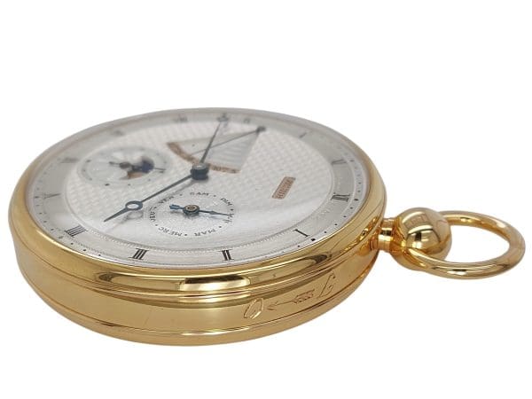 18kt Rose Zenith Open Face Pocket Watch Thomas Engel No° 9 with Box Papers 4