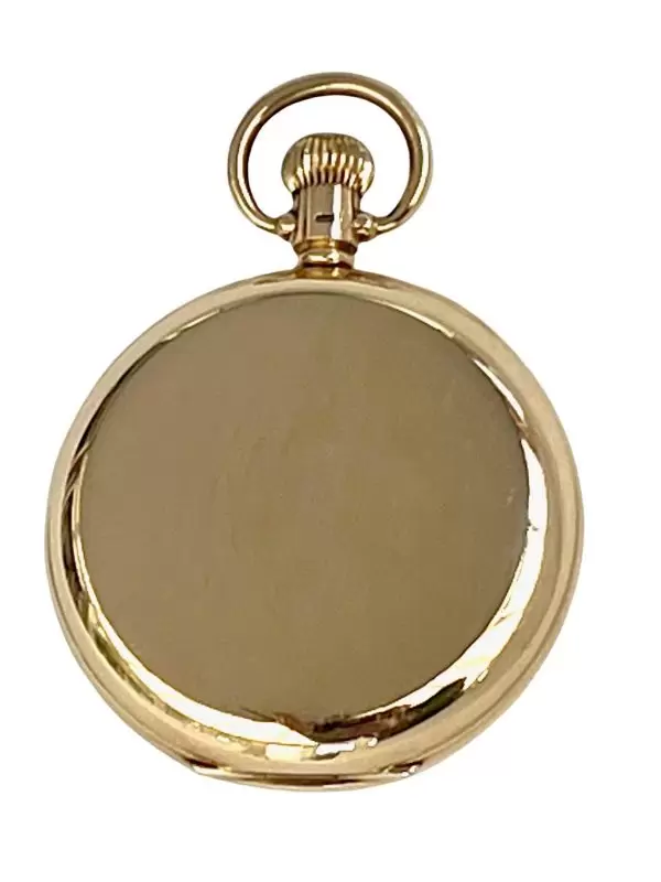 9 Carat Solid Gold Open Faced Pocket Watch by Garrard 6