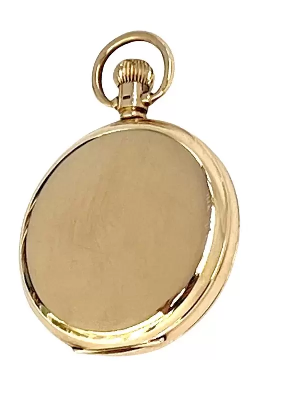 9 Carat Solid Gold Open Faced Pocket Watch by Garrard 7
