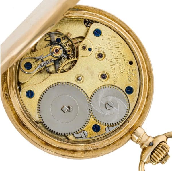 A. Lange Sohne Glashutte Dresden Keyless Lever Full Hunter Pocket Watch C1920s 3