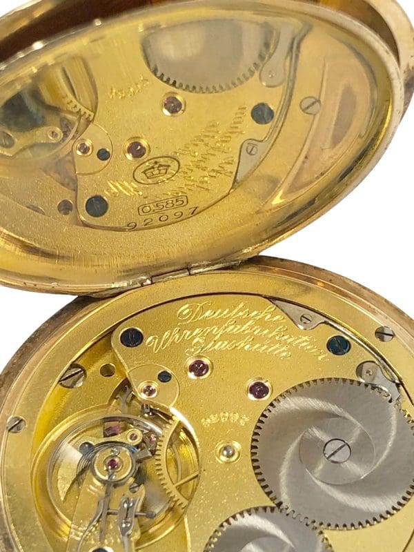A. Lange Sohne Glashutte Yellow Gold Pocket Watch 8