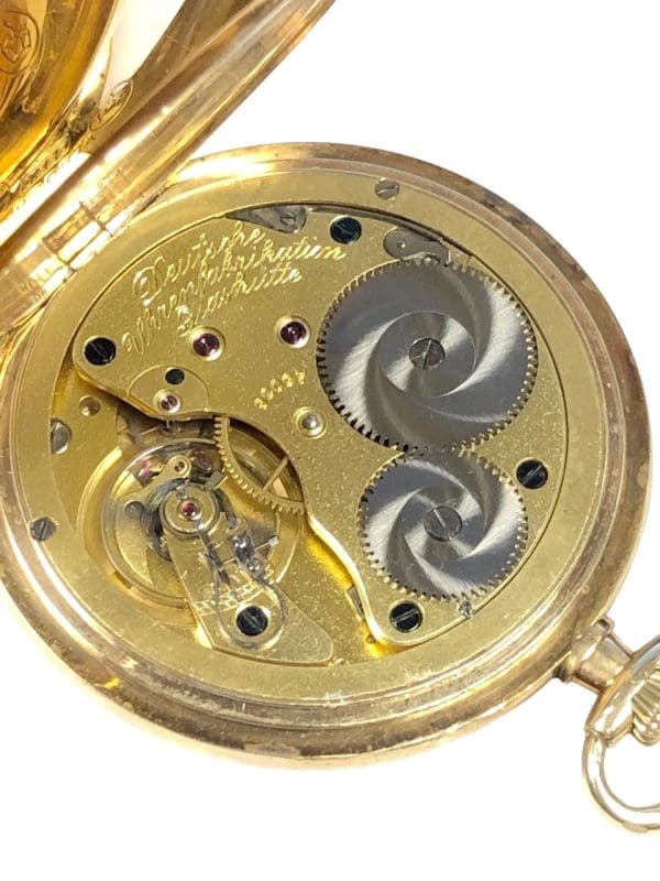 A. Lange Sohne Glashutte Yellow Gold Pocket Watch 9