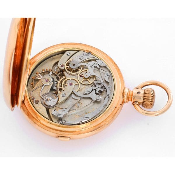 Orologio da tasca con cronografo Agassiz in oro giallo 14K 5