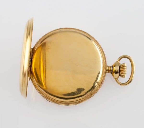 Antique Elgin 18K Yellow Gold Mini Hunter Pocket Watch Size 0S 4