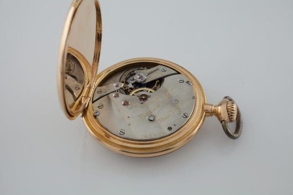 Antique Tiffany Co. 18k Yellow Gold Open Face Pocket Watch Size 8 6