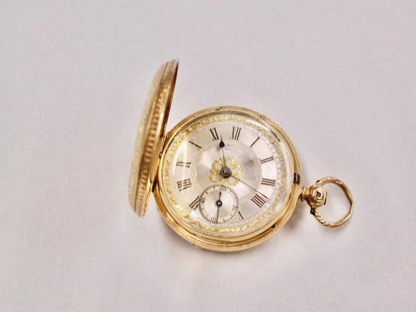 Antique Victorian 18ct Hunter Pocket WatchHallmarked In Chester1867 3