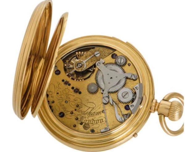 Charles Frodsham Rare 18ctGold Hunter Keyless Lever Minute Repeater Pocket Watch 4