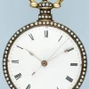 ENAMELLED SILVER GILT CHINESE MARKET POCKET WATCH 3