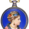 ENAMELLED SILVER GILT CHINESE MARKET POCKET WATCH 1 transformed
