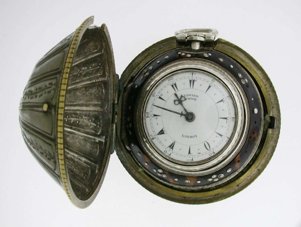 Edward Prior Silver Verge Pocket Watch in Triple Protective Case