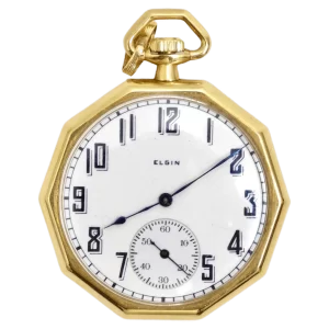 Elgin 14k Gold Pocket WatchPendant 1