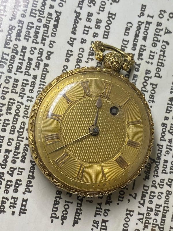 Fine V Rare John Pace of Bury London hallmarked c1827 18K Gold Pocket Watch 2