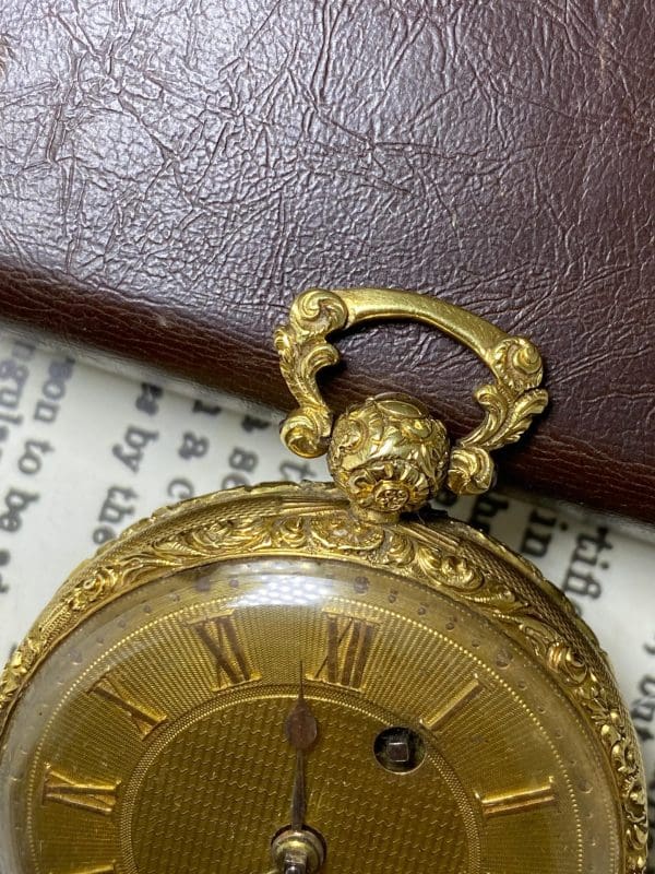 Fine V Rare John Pace of Bury London hallmarked c1827 18K Gold Pocket Watch 4