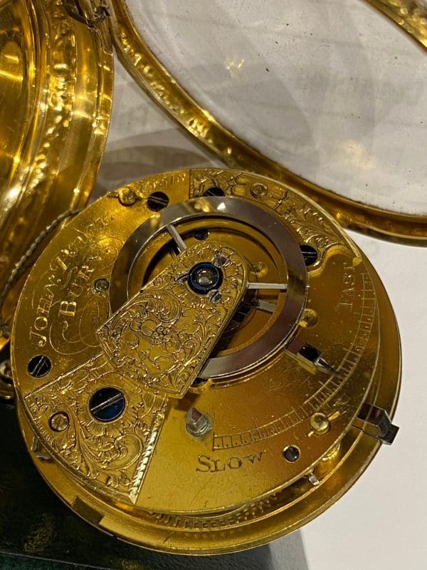 Fine V Rare John Pace of Bury London hallmarked c1827 18K Gold Pocket Watch 7