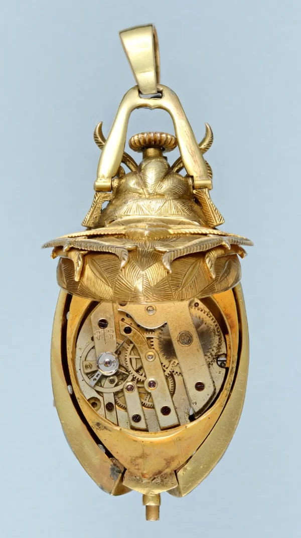 GOLD AND ENAMEL BEETLE FORM WATCH 2 1 scaled