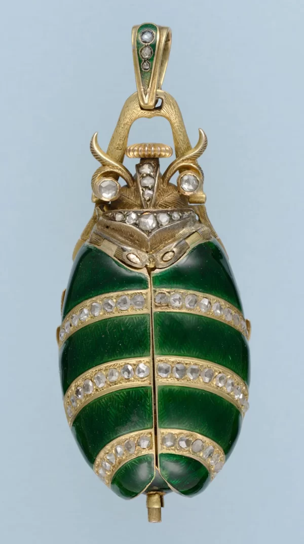 GOLD AND ENAMEL BEETLE FORM WATCH 4 1 scaled