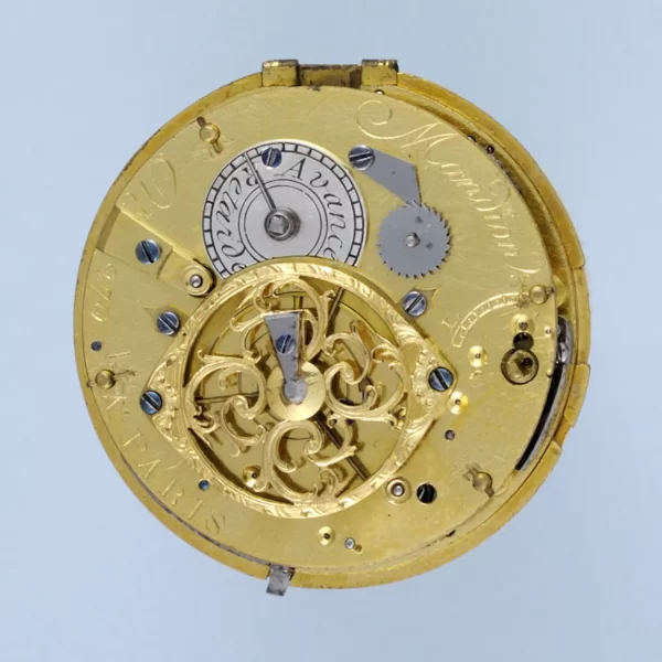 GOLD AND ENAMEL REPEATING FRENCH CYLINDER POCKET WATCH 2