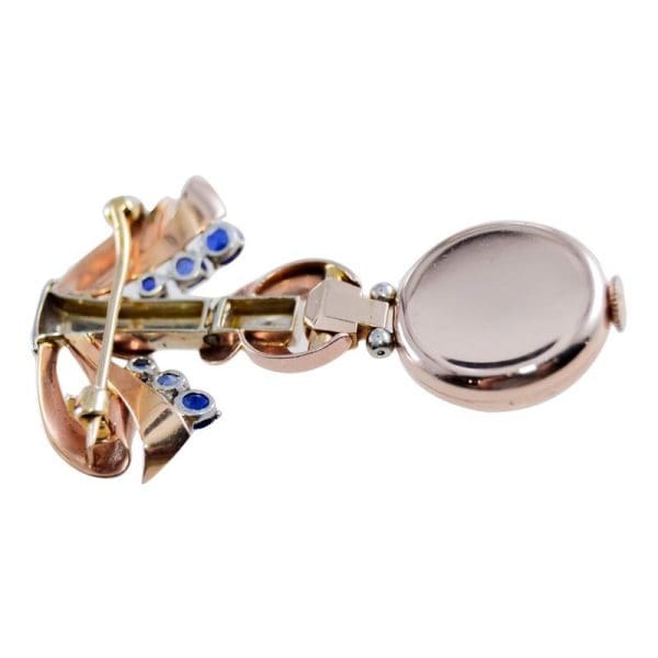 Gubelin 14Kt. Rellotge de penjoll multicolor Art Déco per a dona vers els anys 30 de Movado 10 