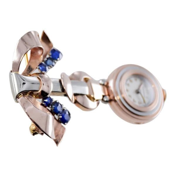 Gubelin 14Kt. Rellotge de penjoll multicolor Art Déco per a dona vers els anys 30 de Movado 7 