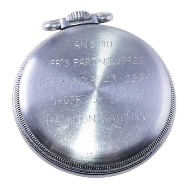 Hamilton Steel Military Timer Open Faced Pocket Watch circa 1940s 8