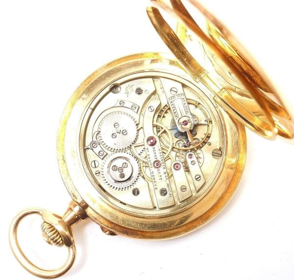Henry Capt Rellotge de butxaca cronoautomàtic Full Hunter d&#39;or groc 4