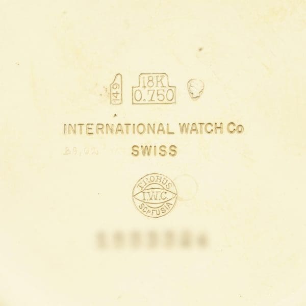 International Watch Company 18kt. yellow gold open face dress pocket 9