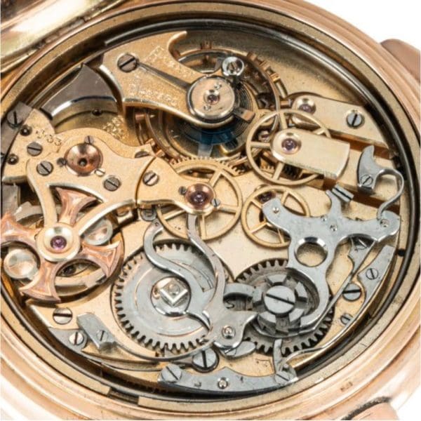 ساعة جيب إنفيكتا هنتر 14 قيراط من الذهب الوردي دقيقة كرونوغراف متكررة بدون مفتاح 3