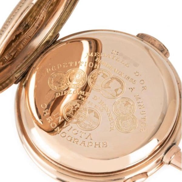 Карманные часы Invicta Hunter 14CT из розового золота с минутным репетиром и хронографом без ключа 4