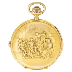 بڑی کی لیس لیور منٹ ریپیٹر کرونوگراف مکمل ہنٹر پاکٹ واچ C1890 1 تبدیل شدہ 1