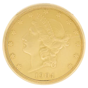 Кишеньковий годинник Mauboussin із 18-каратного золота у формі Double Eagle 20 Dollar Liberty Coin 1 трансформований