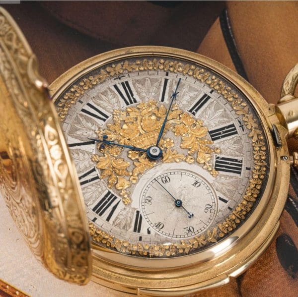 Montandon Freres 18CT Gold Highly Engraved Keyless Lever Minute Repeater C1880 2