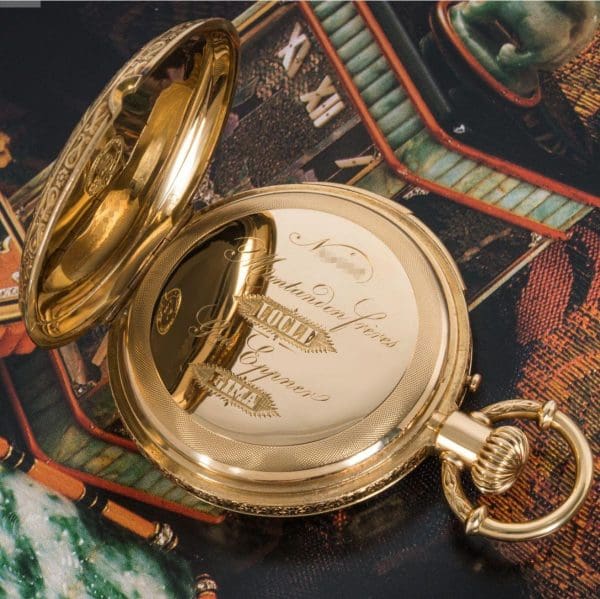 Montandon Freres 18CT Gold Highly Engraved Keyless Lever Minute Repeater C1880 6