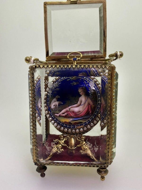 Napoleon Bonaparte c1800s 18K Gold Enamel Natural Pearl OpenFace Pocket Watch 6