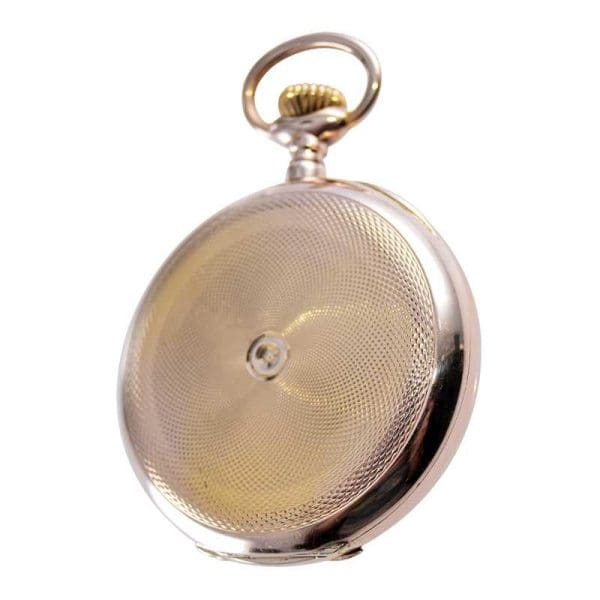 Patek Philippe 18Kt. Hunters Case Pocket Watch with Flawless Enamel Dial ca 1906 7