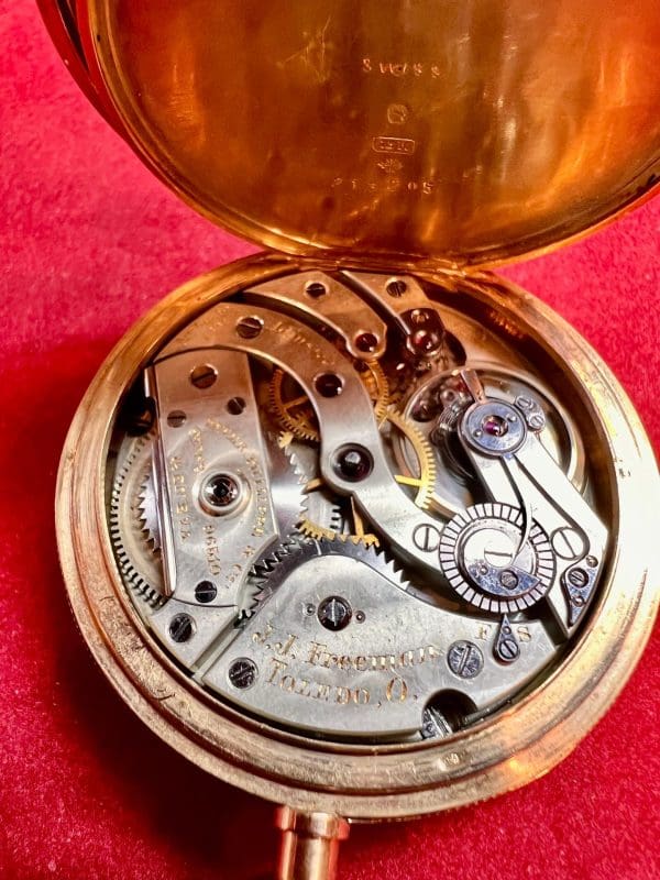 Patek Philippe XIX Century Open Face 18k Gold Pocket Watch 12