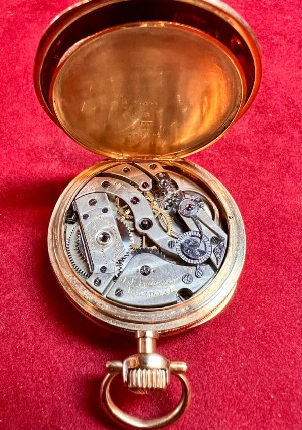 Patek Philippe XIX Century Open Face 18k Gold Pocket Watch 4