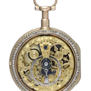 RARE SKELETONISED REPEATING POCKET WATCH WITH GLASS DIAL 1