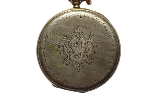 Rare Antique Pocket Key Watch French 1800s with Painted Enamel Dial 15