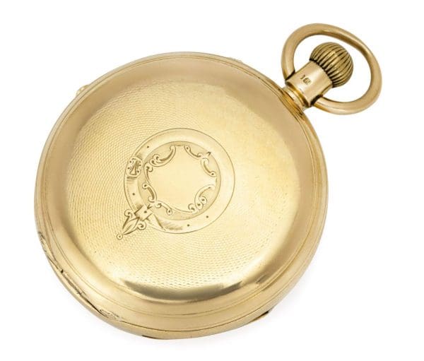 Rare Heavy 18CT Gold Keyless Lever Independent Second Full Hunter Pocket Watch 6