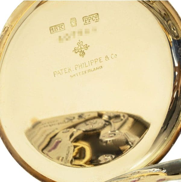 Rare Patek Philippe 18CT Gold Centre Second Keyless Lever Open Face Pocket Watch 5