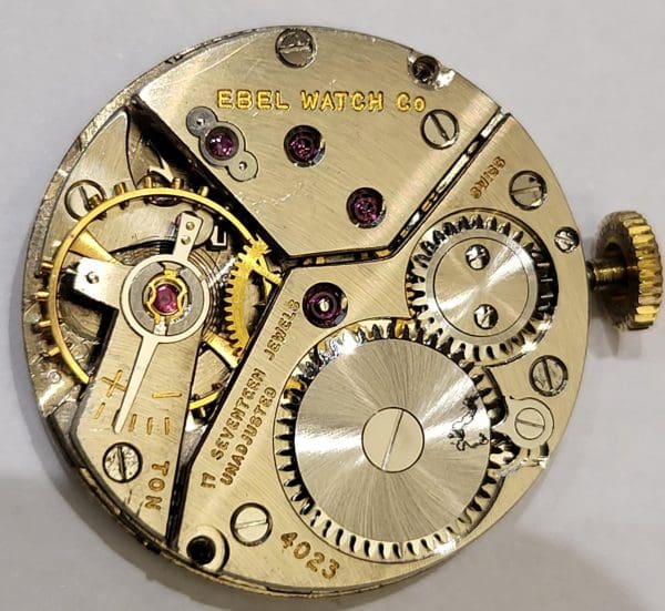 Rare Vintage Ebel Gold Plated Pocket Watch 10