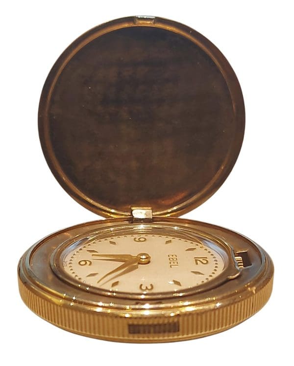 Rare Vintage Ebel Gold Plated Pocket Watch 3