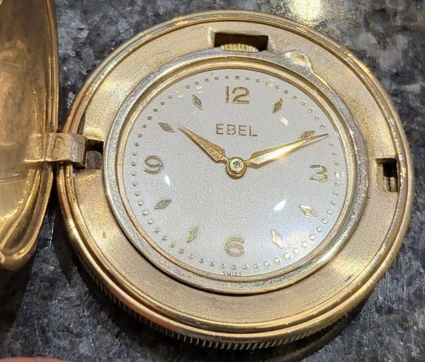 Rare Vintage Ebel Gold Plated Pocket Watch 5