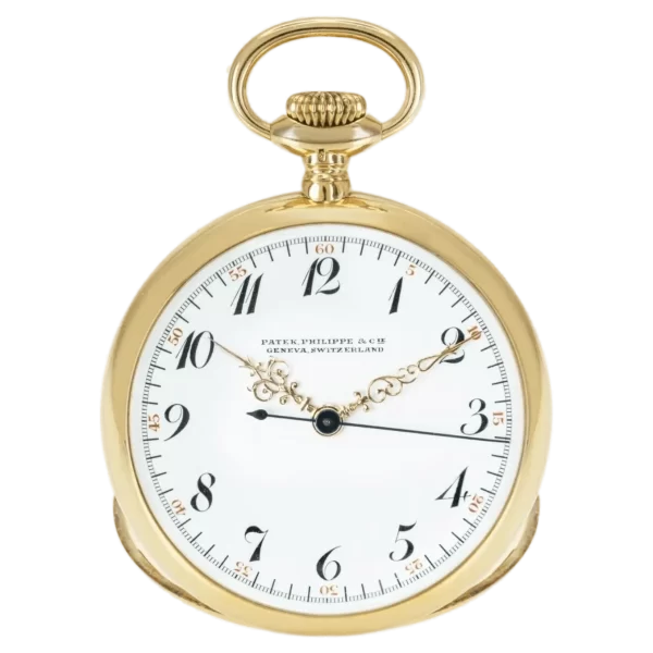 Rare Patek Philippe 18CT Gold Centre Second Keyless Lever Open Face Pocket Watch 1 transformed