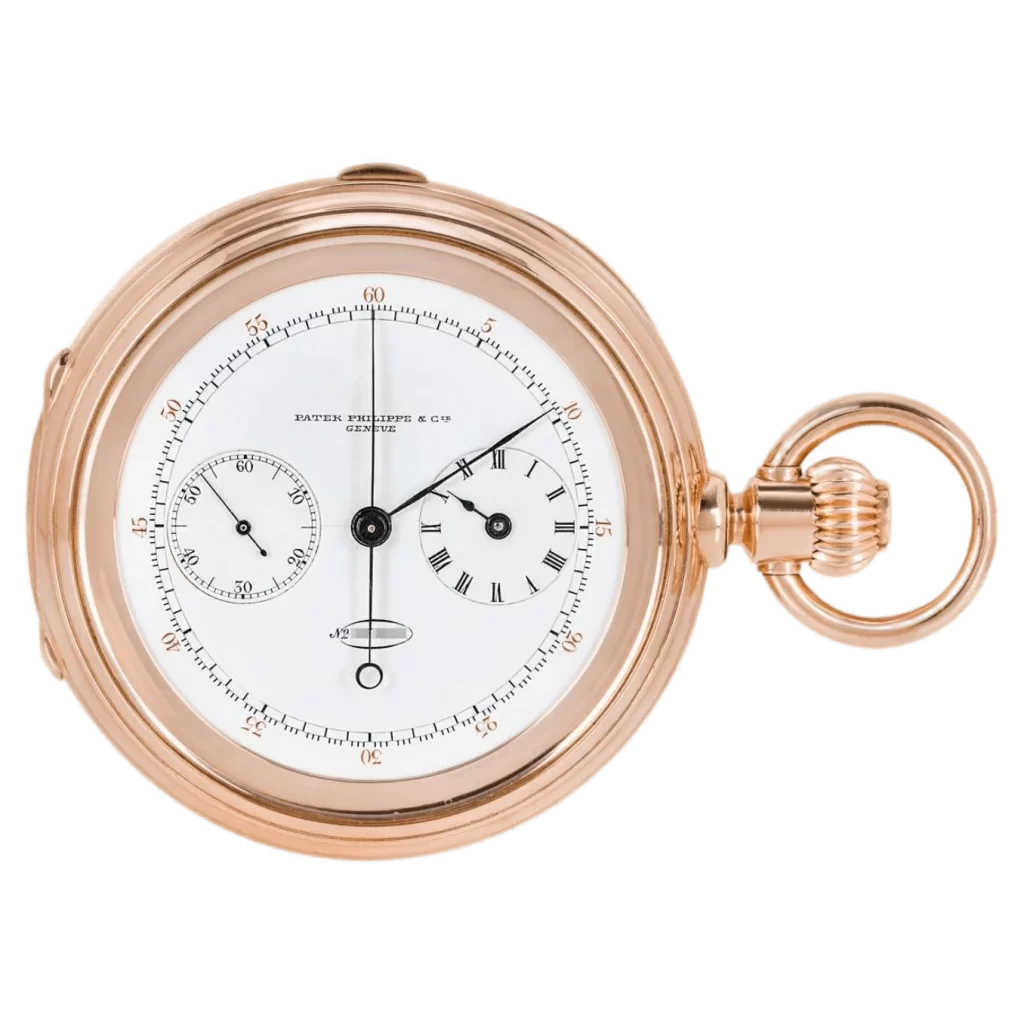 Chronograph Pocket Watches: Their History and How They Work 7 - WatchMuseum.org Rare Patek Philippe Regulator Dial Split Second Chronograph Pocket Watch C1878 1 transformed