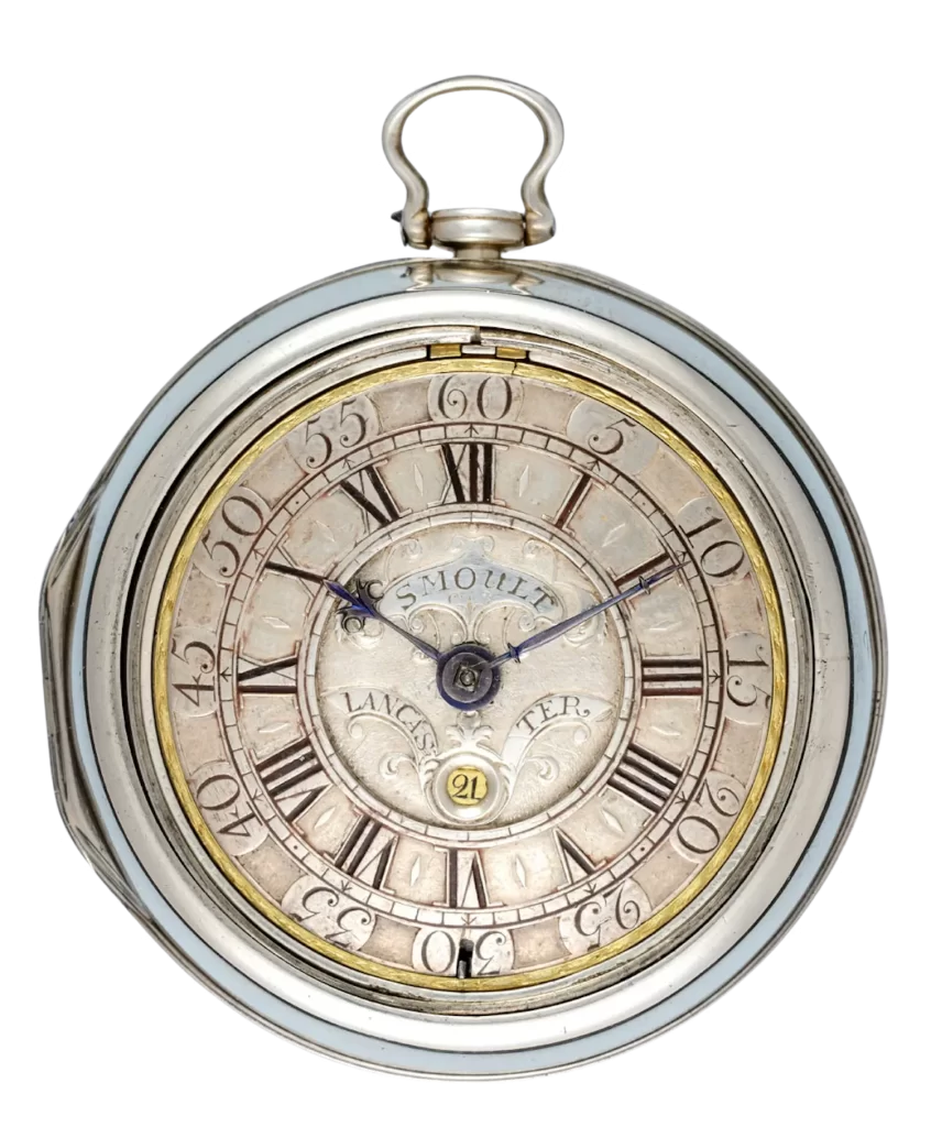 ESFERA CHAMPLEVE DE PLATA CALENDARIO Circa 1710