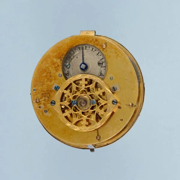 SMALL GOLD AND ENAMEL VERGE POCKET WATCH 2